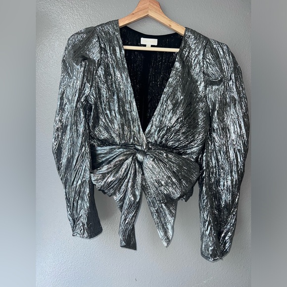 Ronny Kobo Jaden Metallic Bow top S - Picture 4 of 6